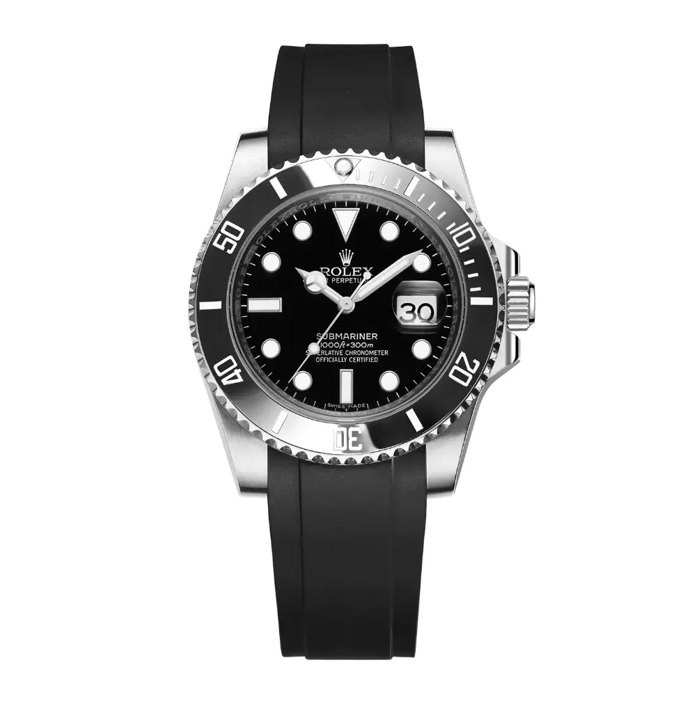 Rolex Submariner FKM Rubber Strap – Black