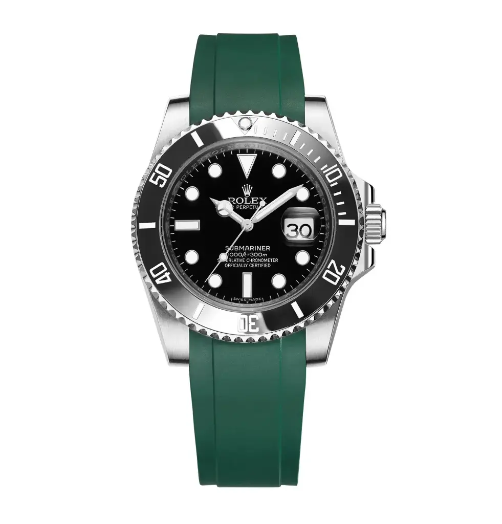 Rolex Submariner FKM Rubber Strap – Green