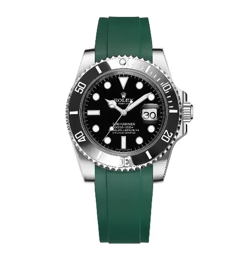 Rolex Submariner FKM Rubber Strap – Green
