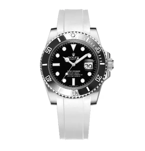 Rolex Submariner FKM Rubber Strap – White